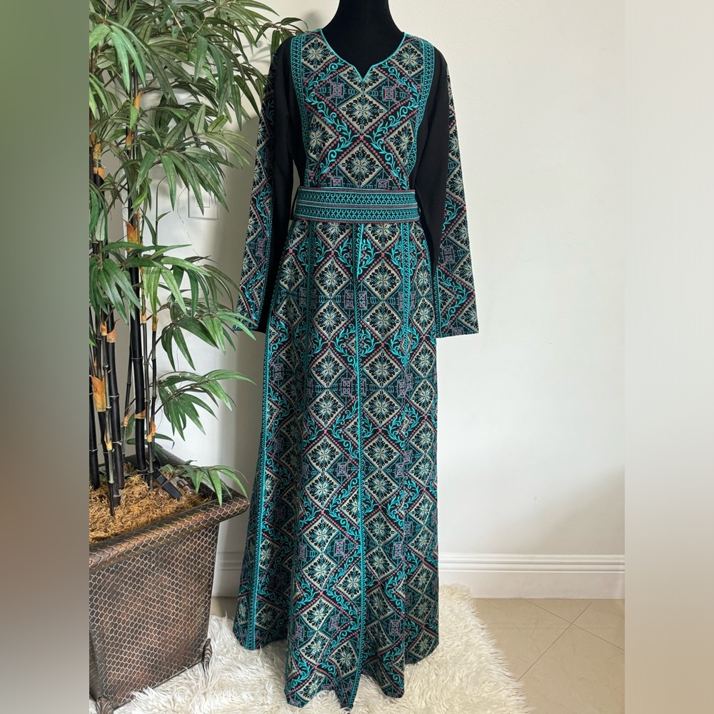 Olive Tree Branch Embroidered Thobe